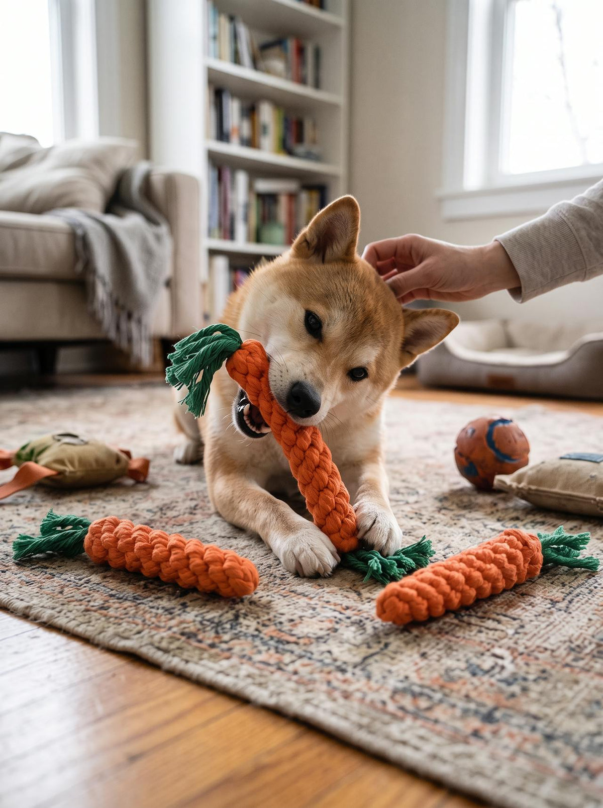 Carrot Rope Dog Chew Toy