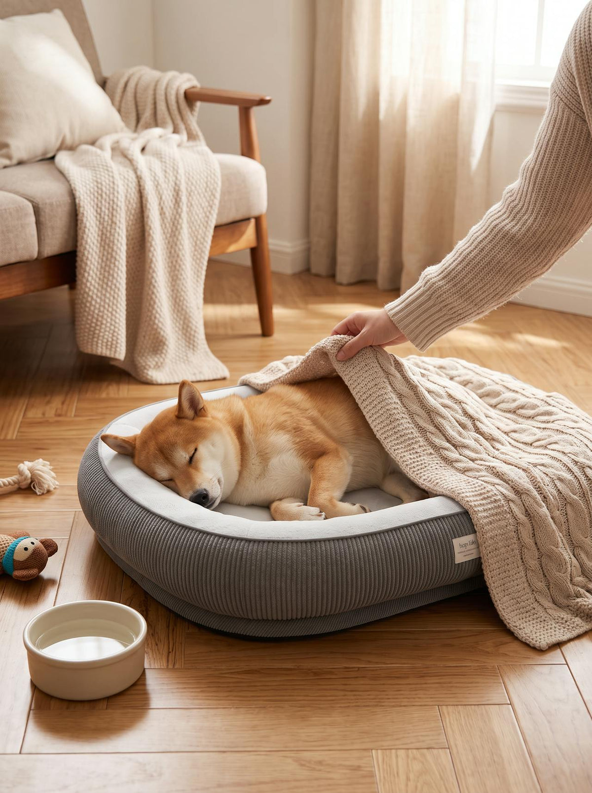 Plush Pet Bed Basket