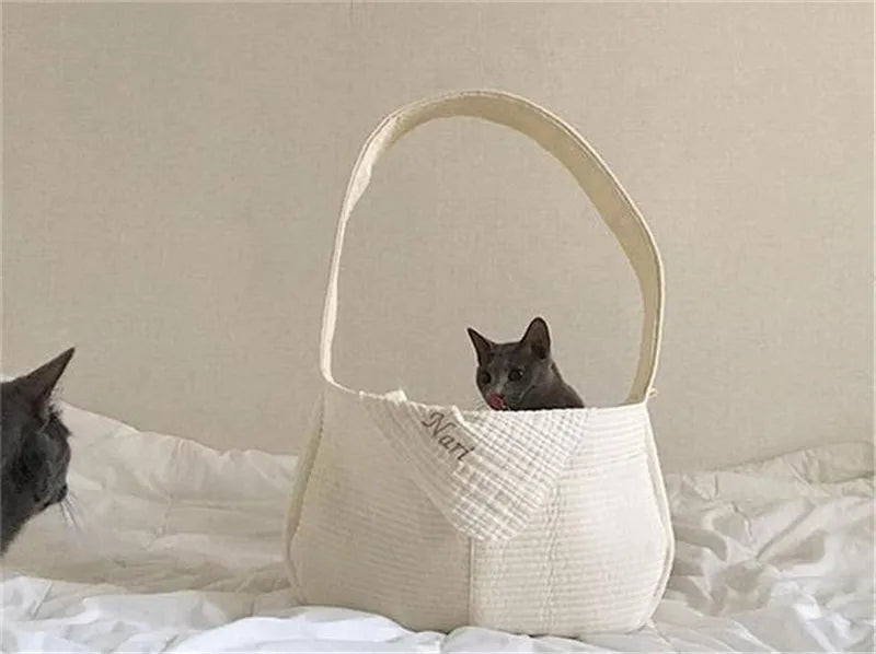 Canvas Shoulder Pet Carrier Tote