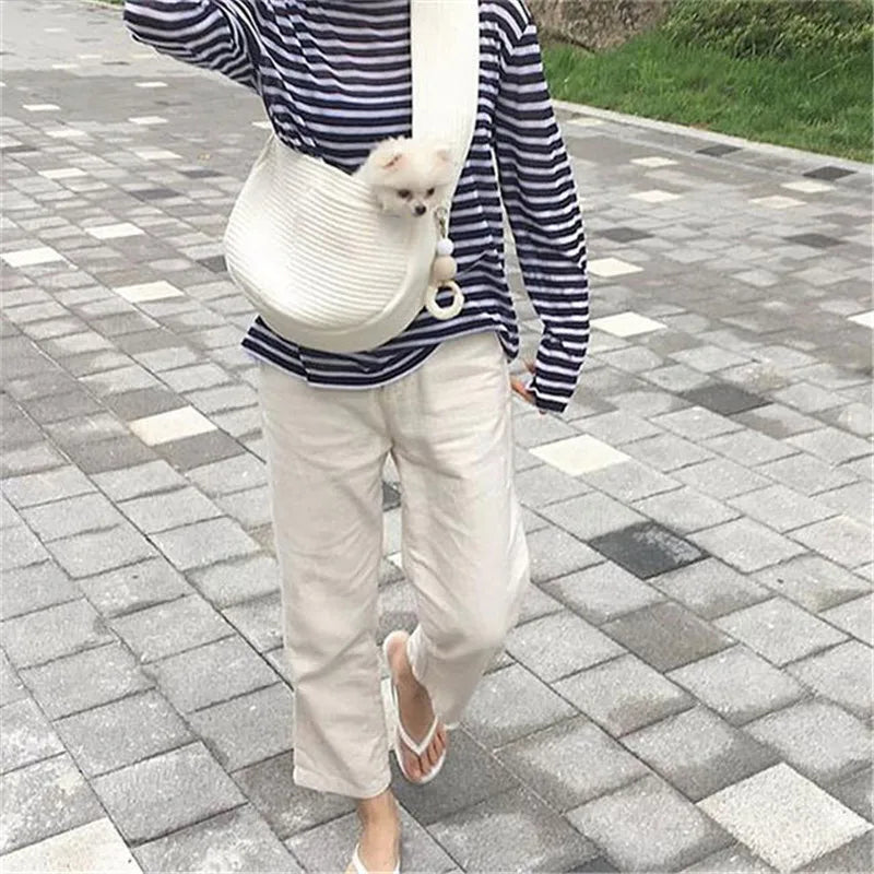 Canvas Shoulder Pet Carrier Tote