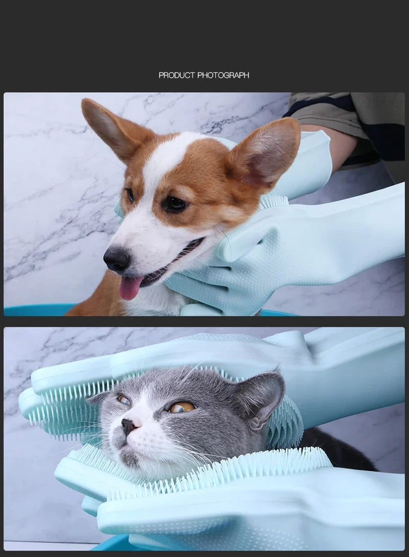 Silicone Pet Bath & Grooming Glove