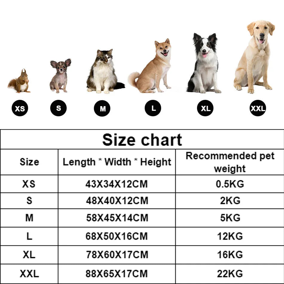Square Plush Calming Pet Bed