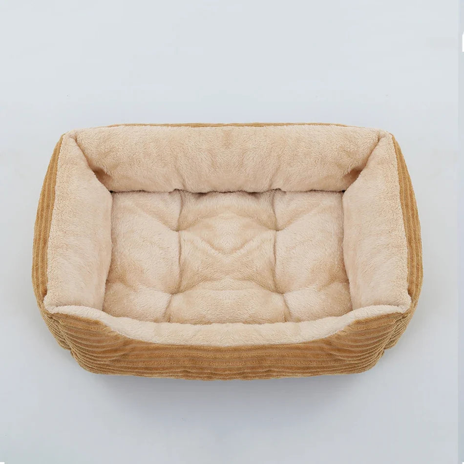 Square Plush Calming Pet Bed