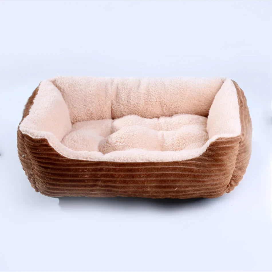Square Plush Calming Pet Bed