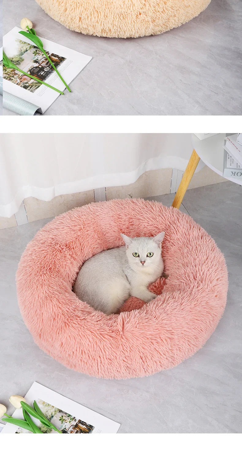 Round Plush Pet Nest Bed