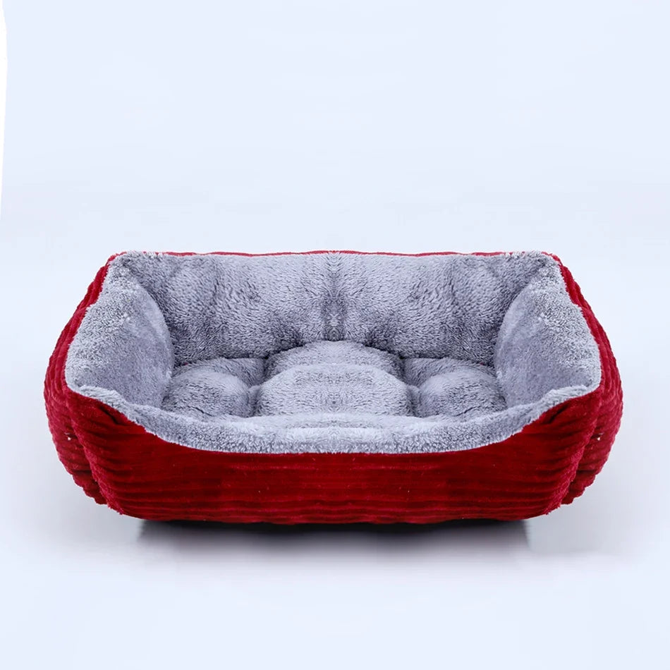 Square Plush Calming Pet Bed