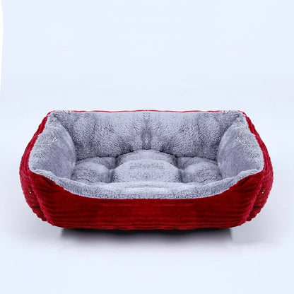 Square Plush Calming Pet Bed