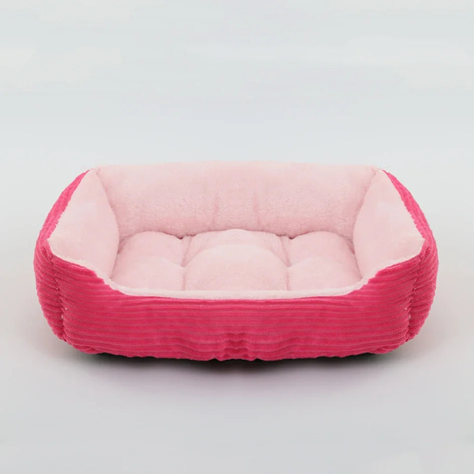 Square Plush Calming Pet Bed