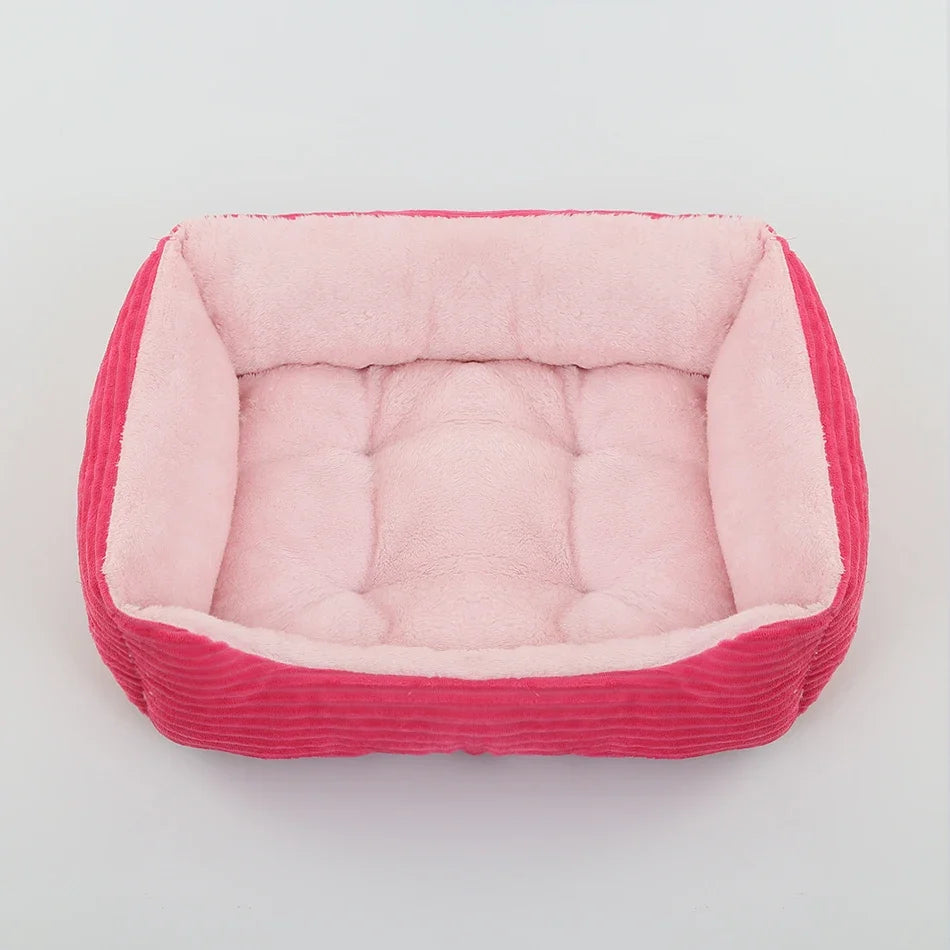 Square Plush Calming Pet Bed
