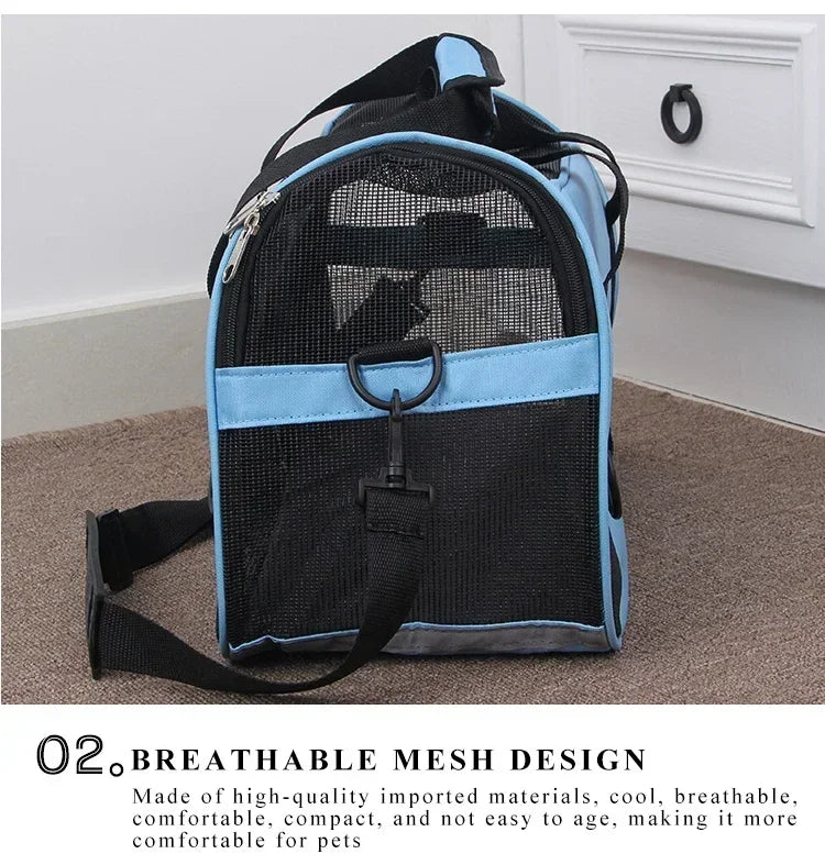 Foldable Mesh Pet Carrier Handbag