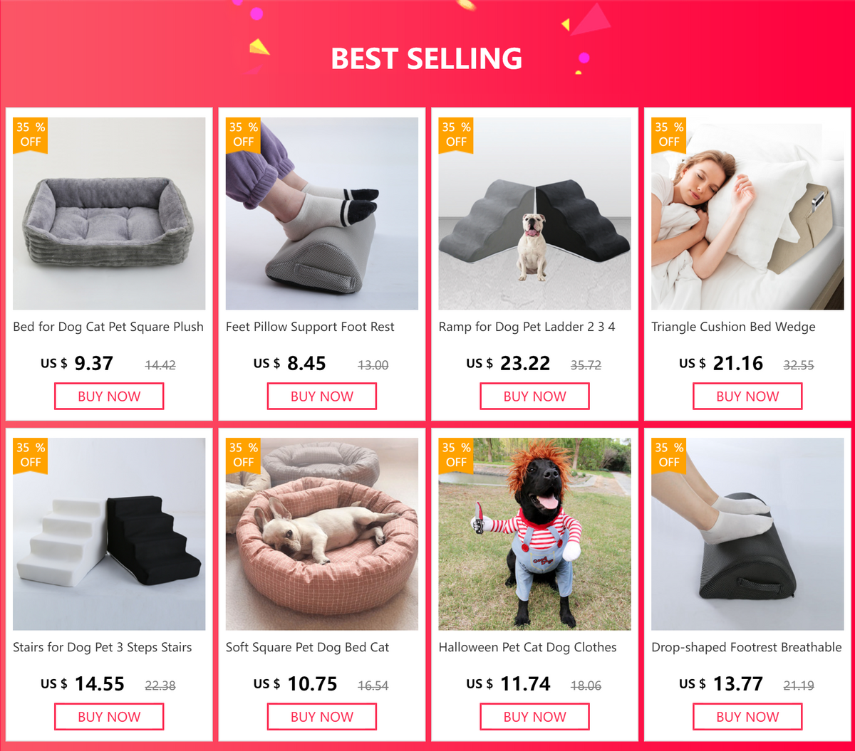 Square Plush Calming Pet Bed