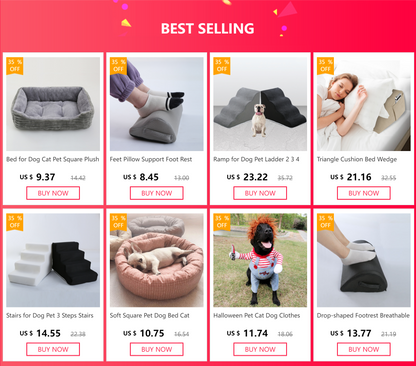 Square Plush Calming Pet Bed