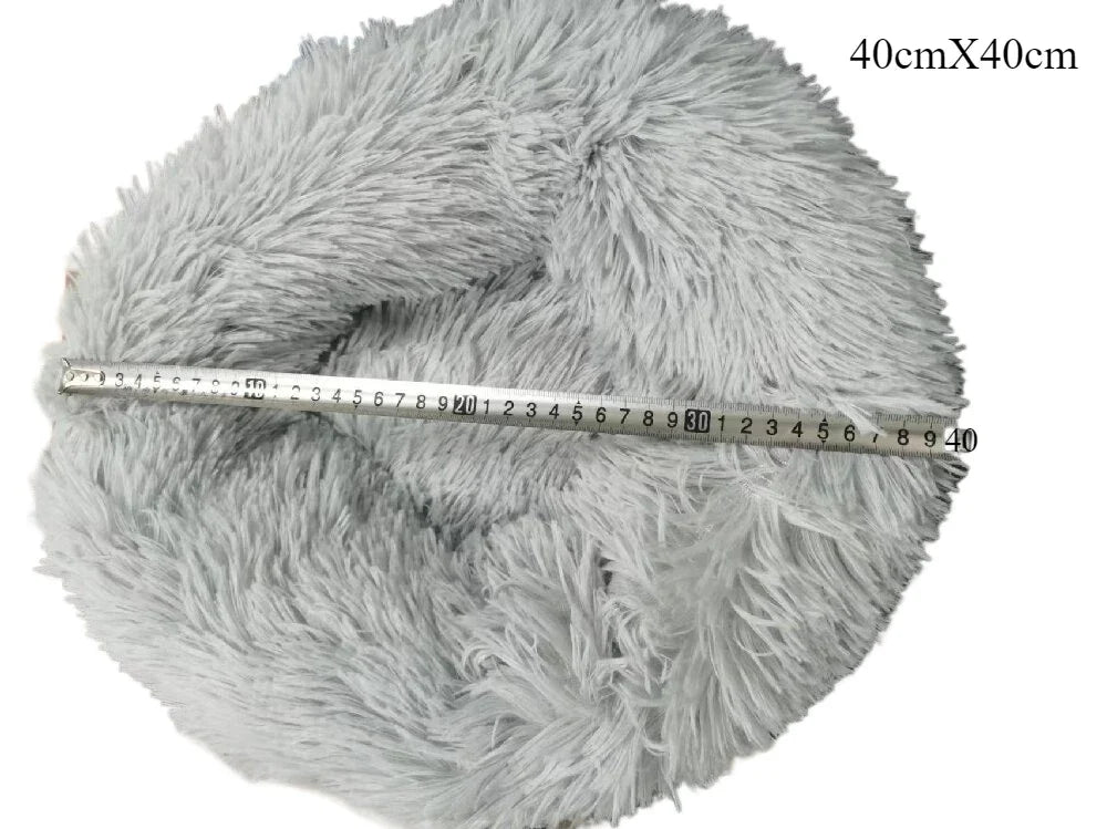 Round Plush Pet Nest Bed