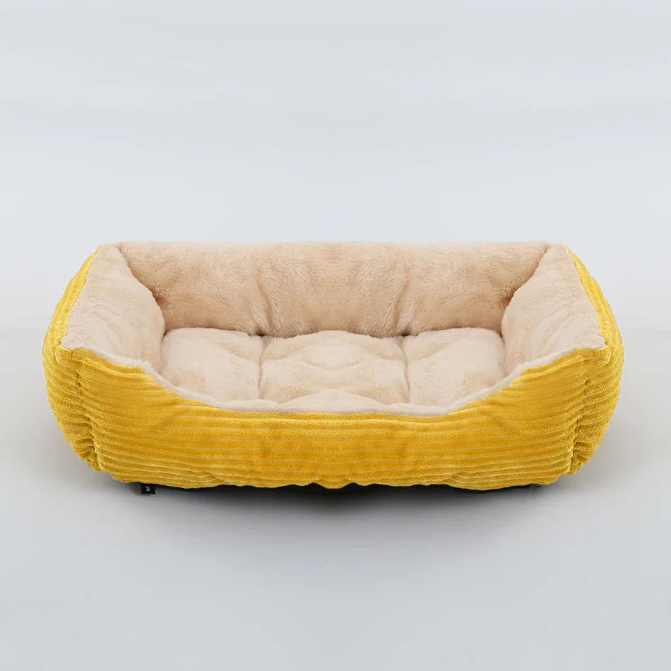 Square Plush Calming Pet Bed