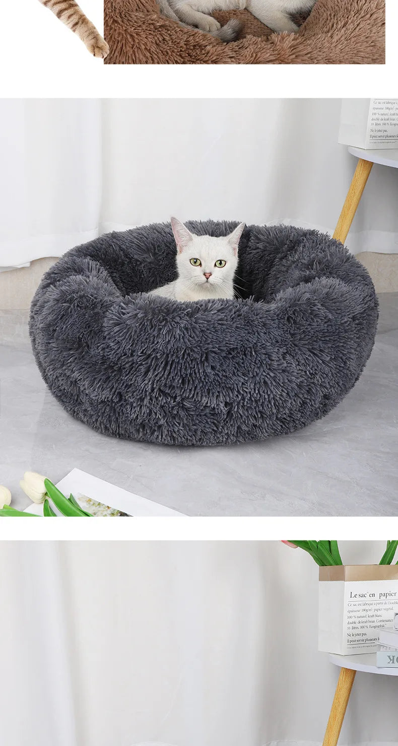 Round Plush Pet Nest Bed