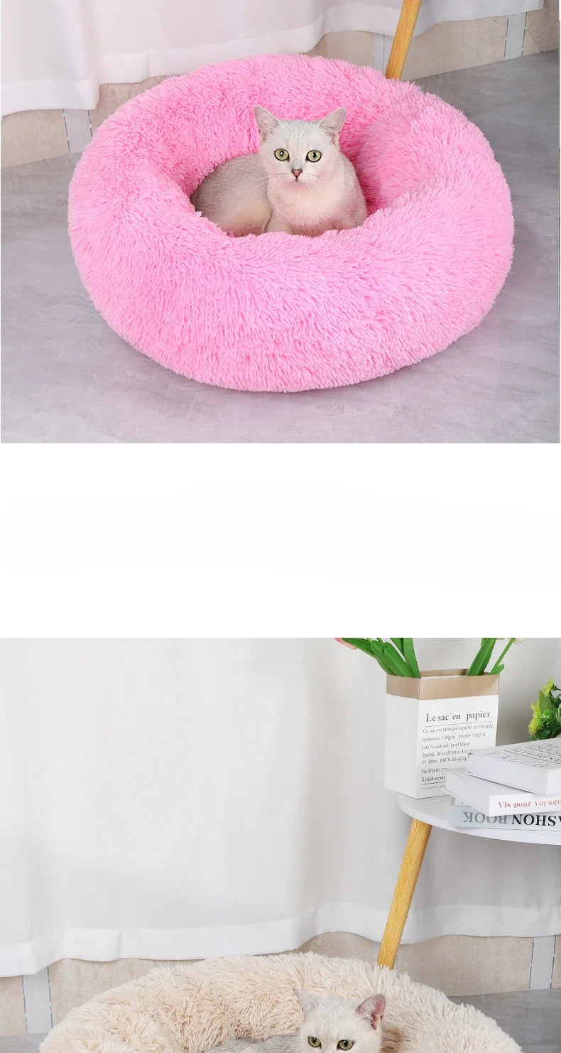 Round Plush Pet Nest Bed