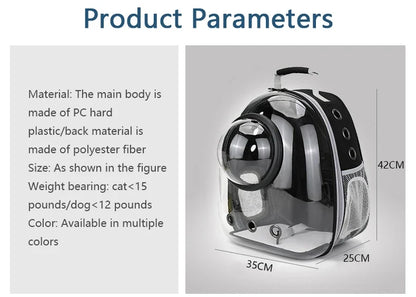 Clear Capsule Pet Backpack