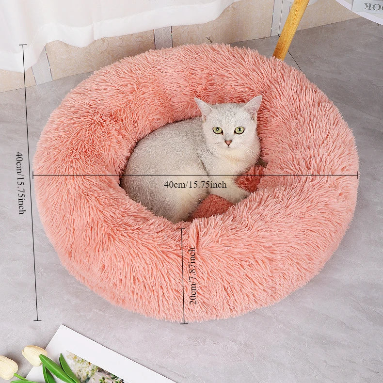 Round Plush Pet Nest Bed