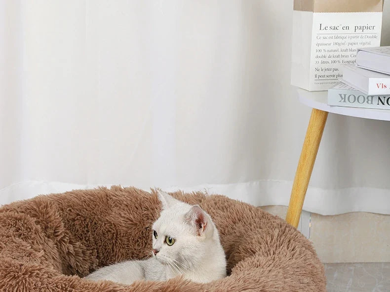 Round Plush Pet Nest Bed