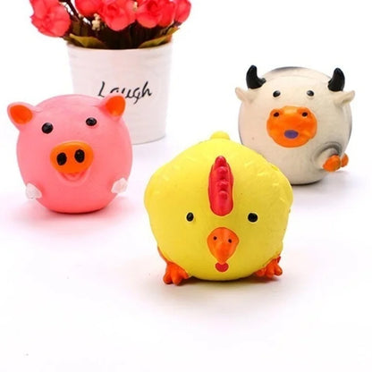 Squeaky Farm Animal Dog Toy