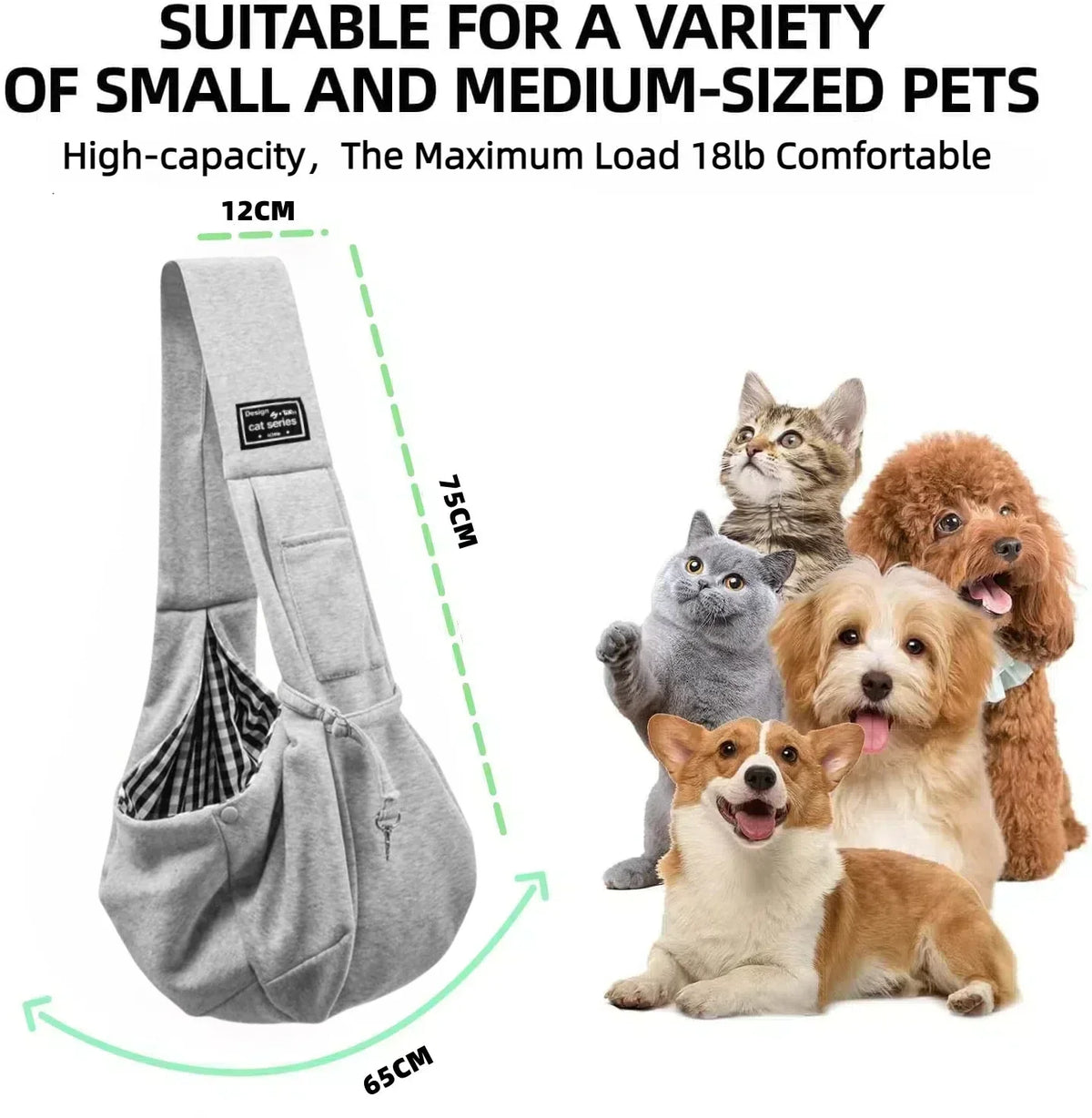 Cotton Crossbody Pet Sling