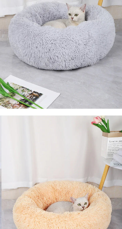 Round Plush Pet Nest Bed