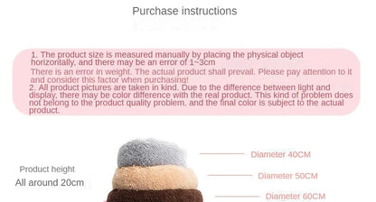 Round Plush Pet Nest Bed
