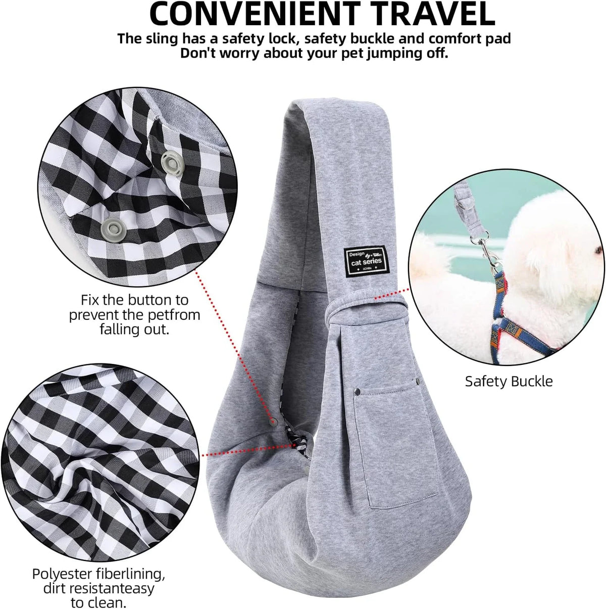 Cotton Crossbody Pet Sling