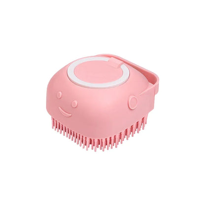 Pet Bath Brush with Shampoo Dispenser