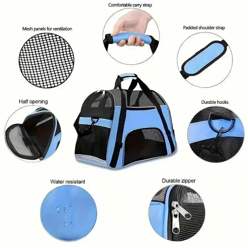 Foldable Mesh Pet Carrier Handbag