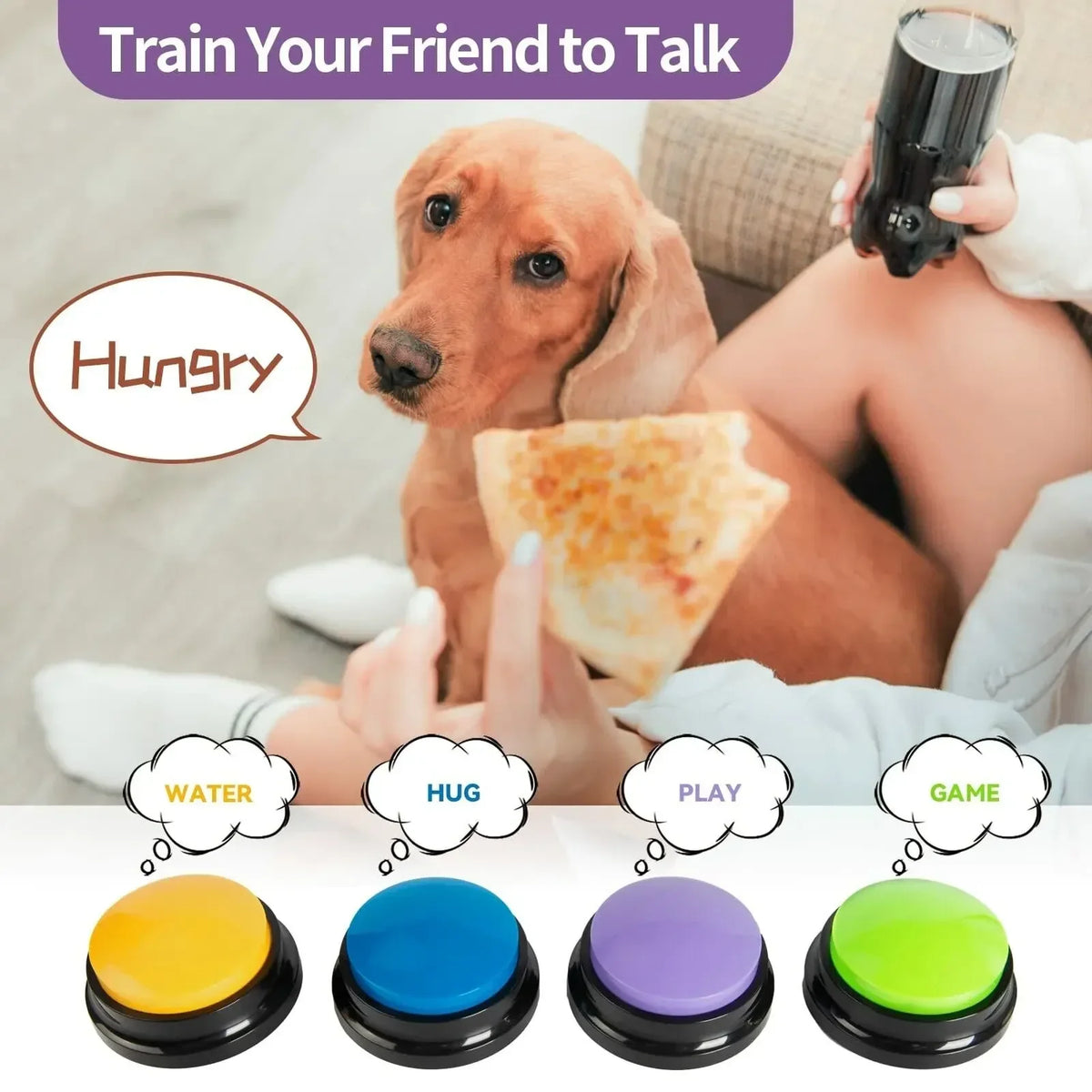 Talking Dog Voice Buttons Set