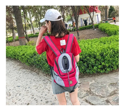 Double-Shoulder Mesh Pet Backpack