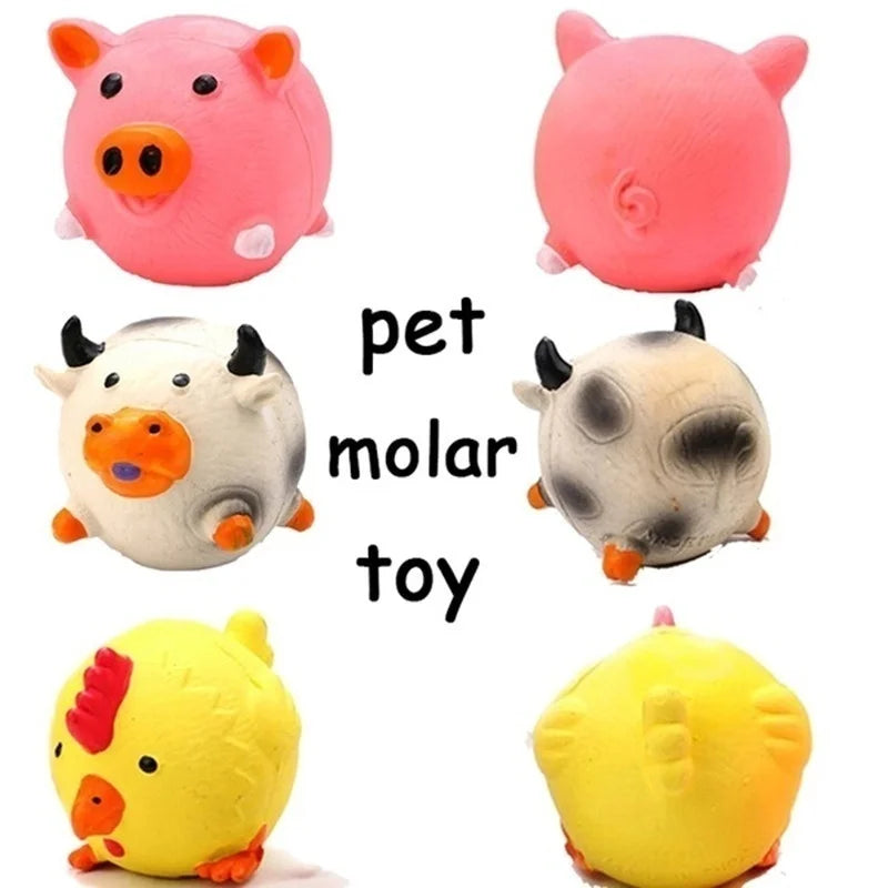 Squeaky Farm Animal Dog Toy