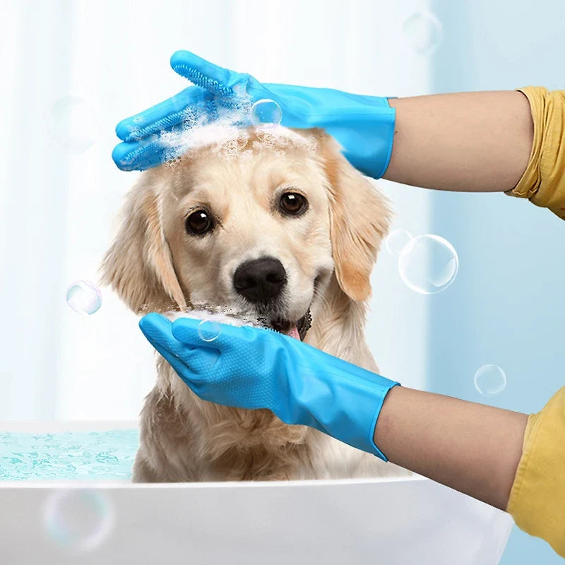 Silicone Pet Bath & Grooming Glove