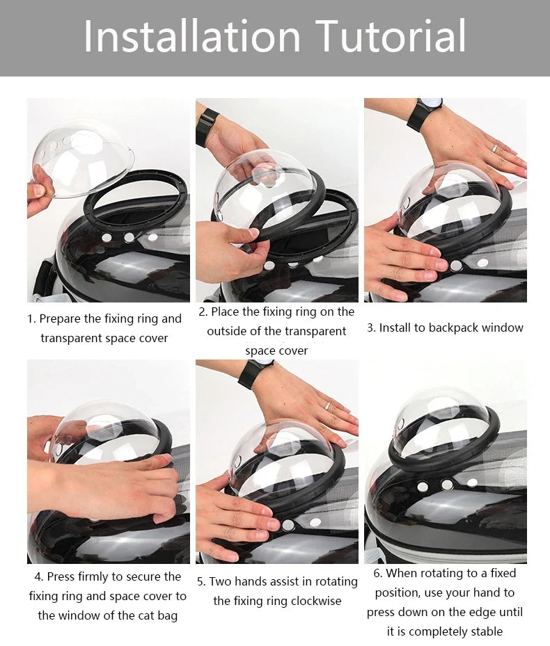 Clear Capsule Pet Backpack
