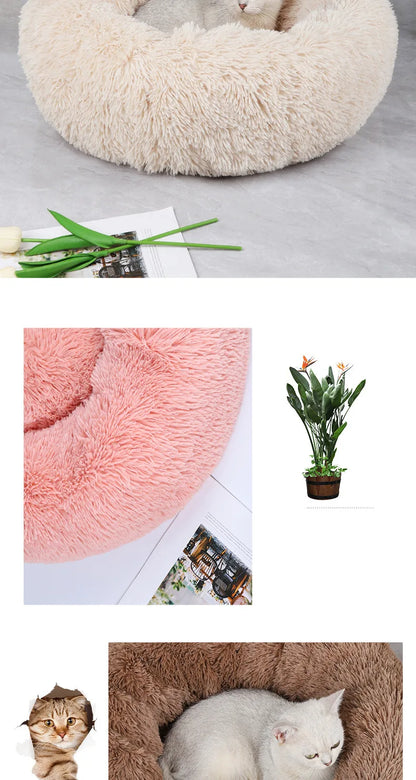 Round Plush Pet Nest Bed