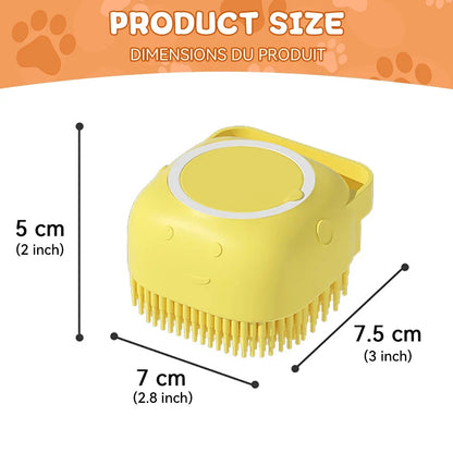 Pet Bath Brush with Shampoo Dispenser