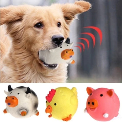 Squeaky Farm Animal Dog Toy