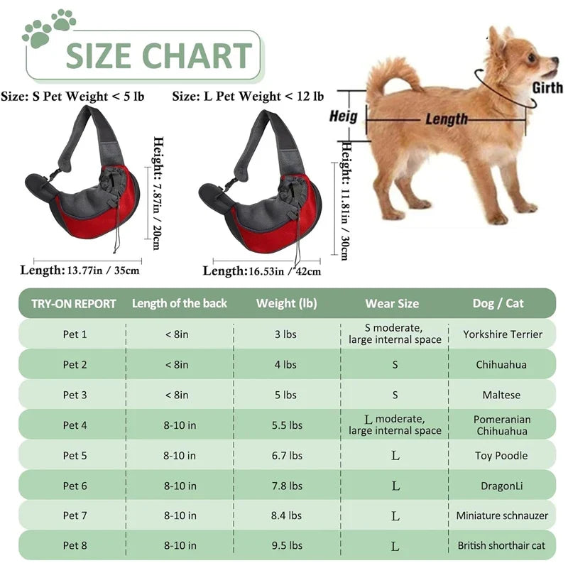 Mesh Pet Sling Carrier