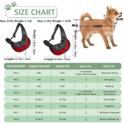 Mesh Pet Sling Carrier