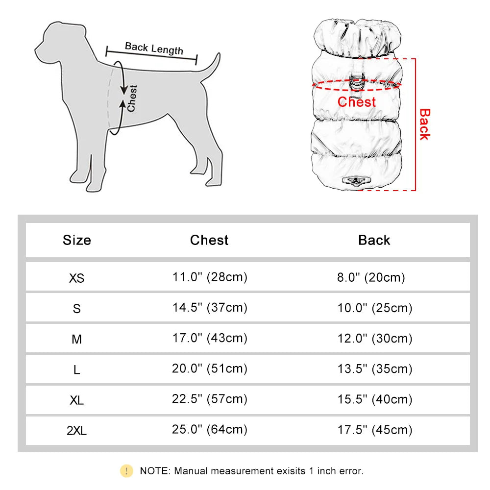 Padded Winter Pet Vest