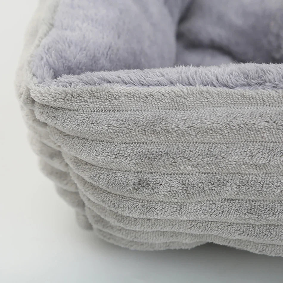 Square Plush Calming Pet Bed