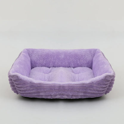 Square Plush Calming Pet Bed