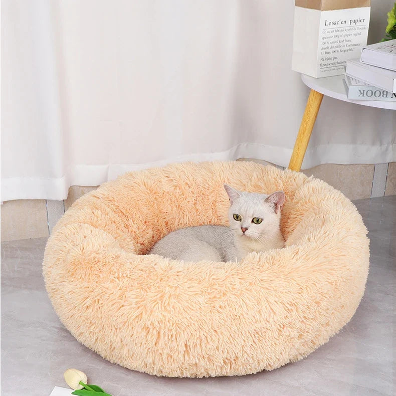 Round Plush Pet Nest Bed