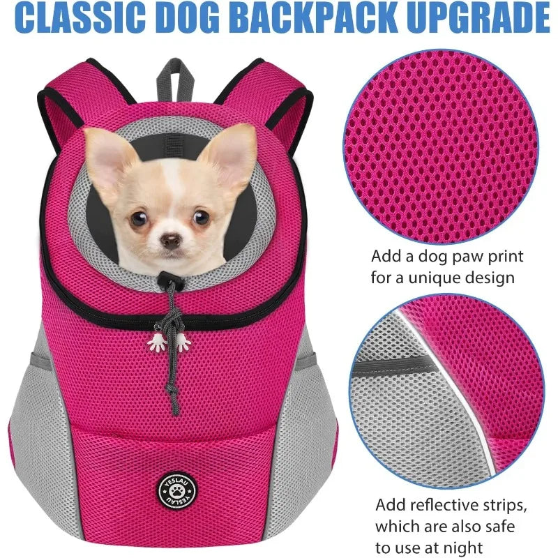 Double-Shoulder Mesh Pet Backpack
