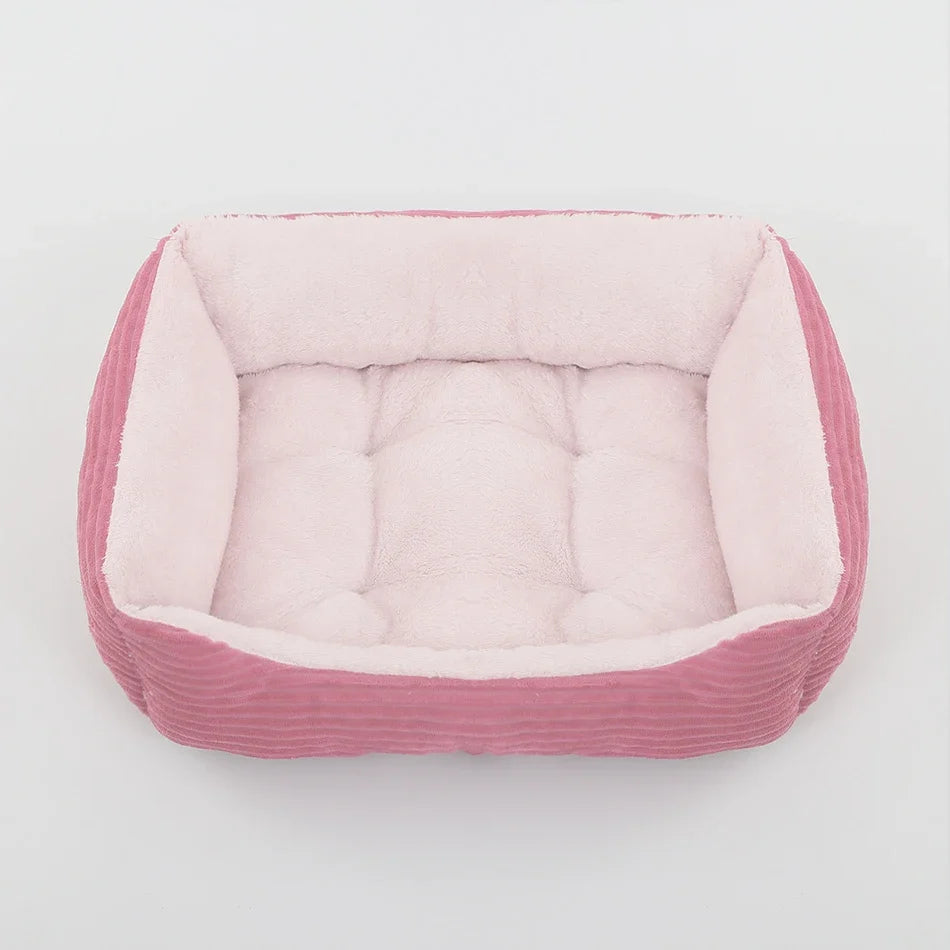 Square Plush Calming Pet Bed
