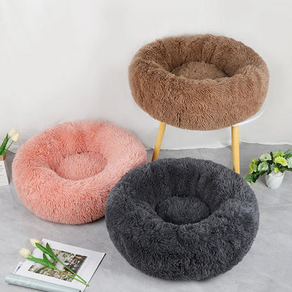 Round Plush Pet Nest Bed