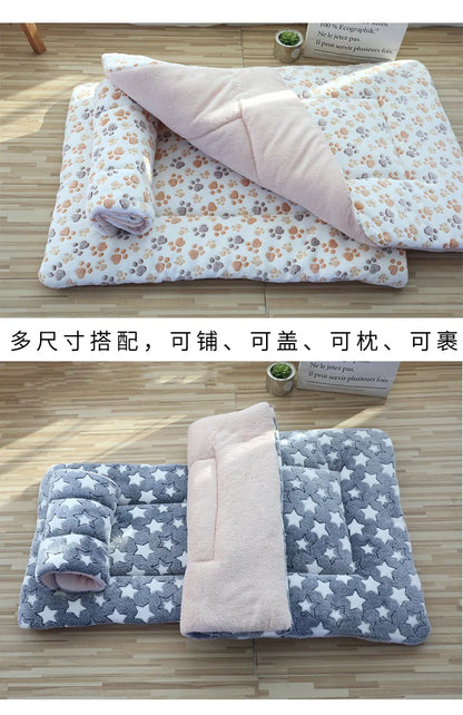 Double-Sided Plush Pet Mat