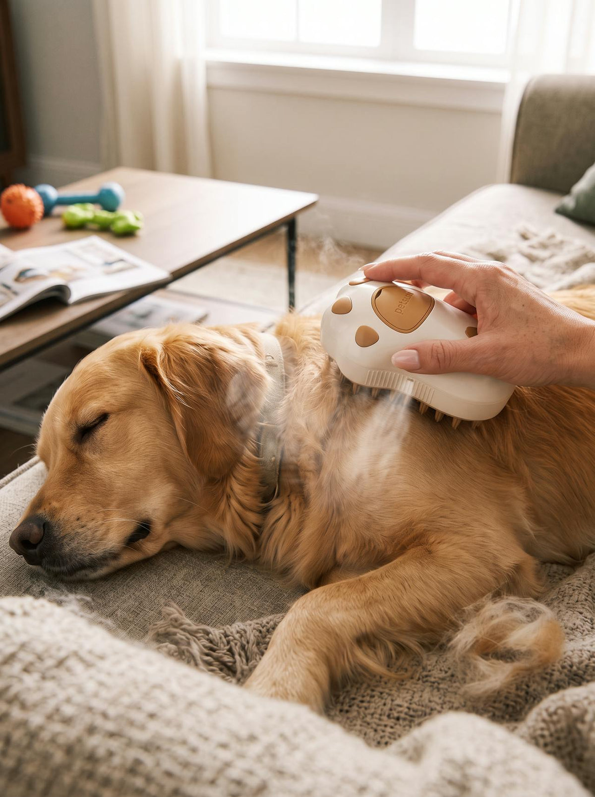3-in-1 Pet Steam Grooming Brush lifestyle 1