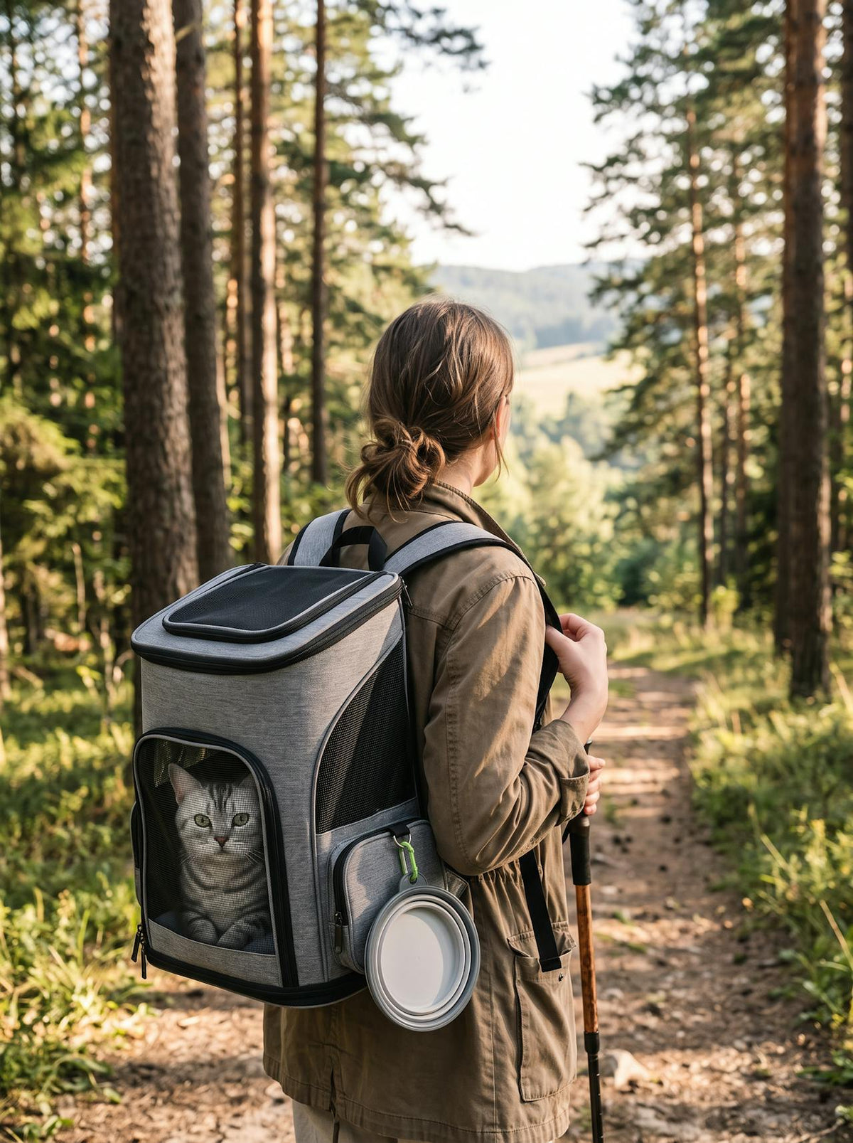 Expandable Pet Carrier Backpack lifestyle 2